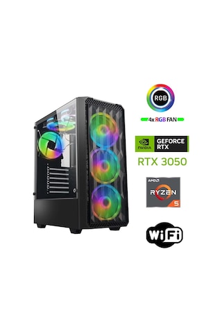 Xaser Armor X130 R5-5500 32 GB 1 TB M.2 NVMe SSD 12 GB RTX3060 24" Free Dos Masaüstü Oyuncu Bilgisayarı