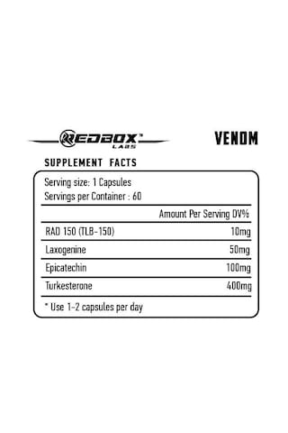 Redbox Labs Rad-150 Tlb-150 Laxogenin Turkesteron 60 Caps Aromasız