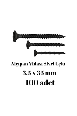 Sivri Uçlu Alçıpan Vidası 3.5x35 100'lü Paket Diğer