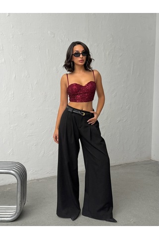 Verymoda Pulpayet Abiye Büstüyer - F2063 Bordo