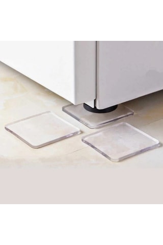 4 Adet Silikon Şeffaf Koltuk Mobilya Masa Beyaz Eşya Yazıcı Koruyucu Kaydırmaz Dayanıklı Pedler Çok Renkli