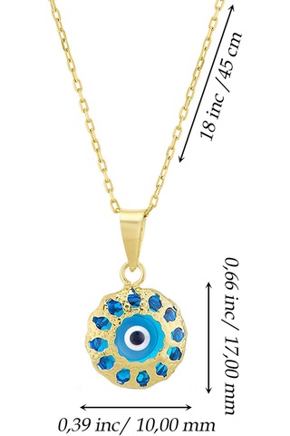 Moom Mücevherat Kadın 14 Ayar Altın Nazar Göz Kolye N11.40315