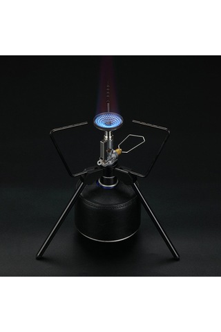 Neevoyu Hafif Ve Taşınabilir Alüminyum Alaşım Kamp Ocağı Yükseltici Adaptör - Sızıntı Önleyici Siyah