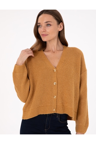Pierre Cardin Kadın Camel Hırka Triko 50300112-vr015 Camel