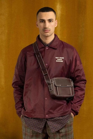 American Rag Cie Su Geçirmez La Veste Polaire Slogan Yaka Fleece Ceket - Rahat Ve Şık Bordo