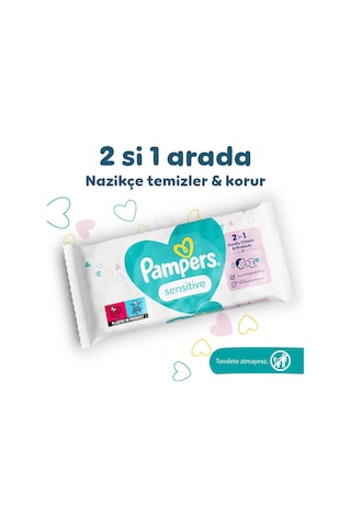Prima Pampers Sensitive Islak Bebek Mendili, 3'lü 52 Adet 156 Islak Mendil