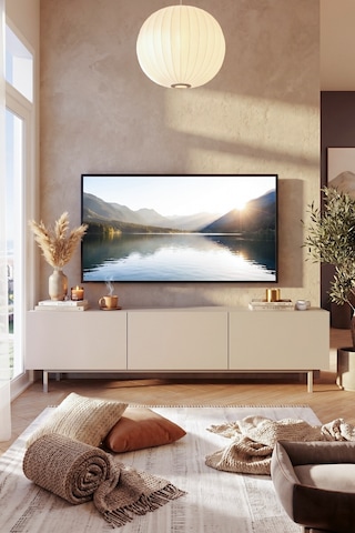 Coast Tv Ünitesi Sehpası 3 Kapaklı Ahşap Ayaklı 180cm Kumsal Co1-co Bej