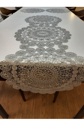 Gri Amerikan Servis Runner Supla 7 Parça Silva Set