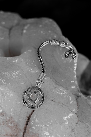 Encili Silver 925 Ayar Gümüş Ay Yıldız Tesbih Püskülü