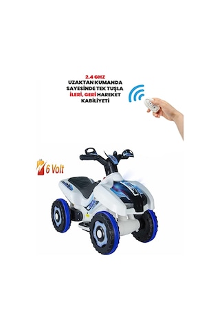 Kumandalı Akülü Araba 6 Volt 2-4 Yaş Polis