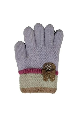 Kitti 3-6 Yaş Kız Çocuk Örme Eldiven K25220-02 Lila