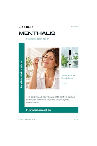 L'carlıe Menthalis Canlandırıcı Bitki Yağları Roll-on Naneli 10 Ml