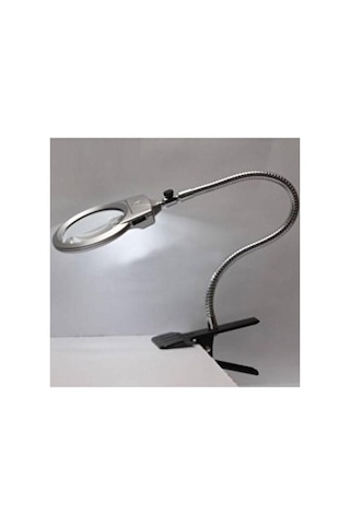 Işıklı Büyüteç Tamirci Büyüteci Çalışma Lambası Lup Mercek 130mm 636373737311