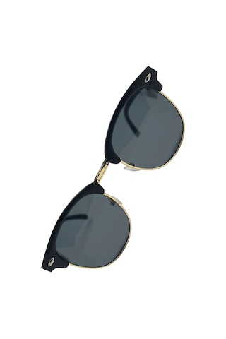 Thentech Gold Detaylı Yeni Sezon Unisex Polarize Güneş Gözlüğü 9911 Siyah