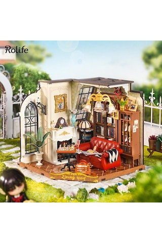 Rolife Dg175 Catherine'in Oturma Odası Catherine's Living Room Dıy Minyatür Model Set Mini Dollhouse 3d Model Kit Detaylı Dekoratif Hobi Seti 3d Puzzle Tiny House