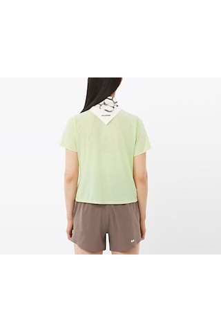 Salomon Shakeout Aır Cropped Kadın Koşu Tişörtü Lc2774500 Yeşil