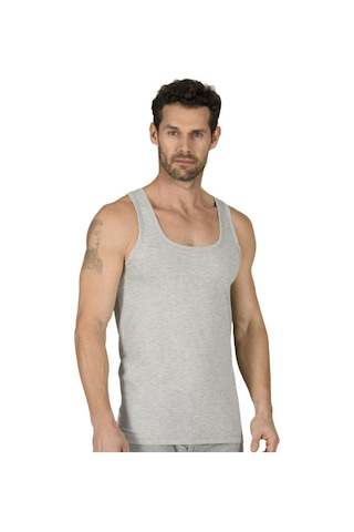 Özkan Underwear 3 Adet Özkan Erkek Penye Atlet 11407 Gri