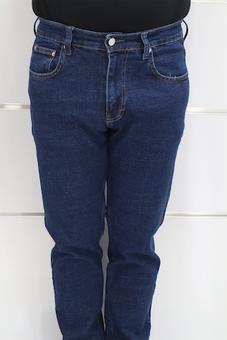 Denim Cartel Dmctekstil Erkek Yüksek Bel Rahat Kesimli Boru Paça Jean Pantolon Lacivert