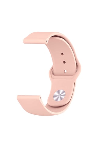 Ekılıf - Xiaomi Mi Watch Color Uyumlu - Kordon 22mm Silikon Kordon Krd-11 - Pudra