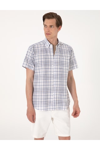 Pierre Cardin Erkek Lacivert Gömlek Kısa Kollu 50303387-vr033 Lacivert