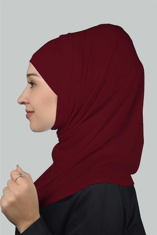 Altobeh İkili Set Pratik Eşarp Hazır Türban ve Hijab Tesettür Bonesi - Bordo