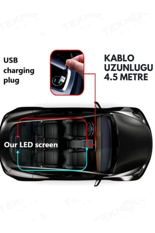 Led Ekran Matrix Panel Cama Yapışan Büyük Boy 16x96 Telefon App K