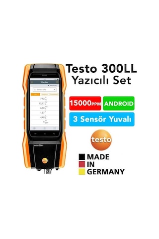 Testo 300 Ll Baca Gazı Analiz Cihazı Yazıcılı Set 15000 Ppm