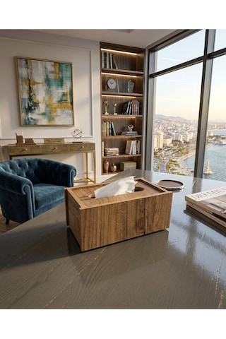 Mutfak & Banyo İçin Şık Ahşap Peçetelik - Yaşam Alanınıza Doğal Dokunuş Kahverengi
