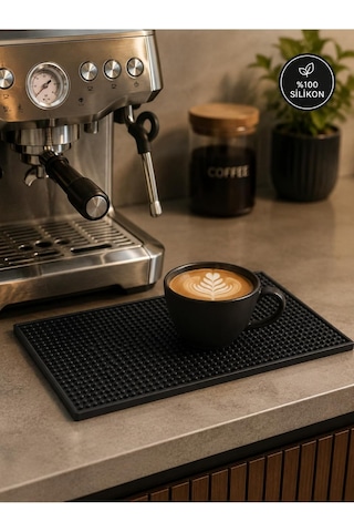 Siliconly Bar Mat 30x15 %100 Silikon Kaymaz Tezgah Pedi Bardak/kafe/bar Diğer