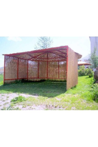 Kamış Hasır Bambu Çit 1m X 5m Sarı Doğal Hali 100 500 Diğer