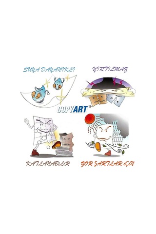 Copyart 25 Tabaka Yırtılmaz Ofset Sentetik Kağıt 70X100 Cm 180 µ