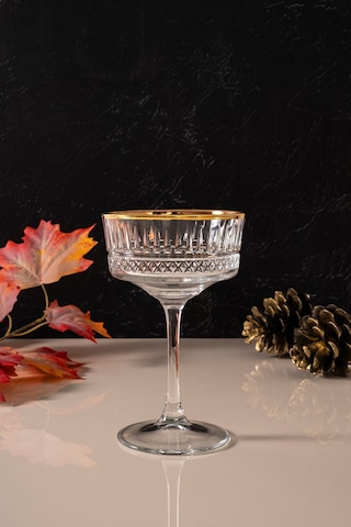 Mest 4 Adet Yaldızlı Ayaklı Şekerlik Sunumluk Dondurmalık Kase - 260 Cc Zarif Ve Çok Yönlü Tasarım Sade Gold