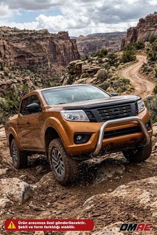 Nissan Navara 2016-2026 Uyumlu Araca Özel Pars Ön Koruma 76mm Krom