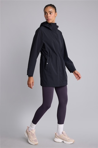 Defacto Beli Büzgülü Kapüşonlu Long Fit Yağmurluk H0001ax26aubk81 Siyah-bk81