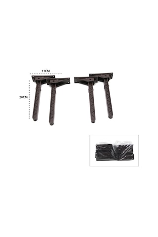 4 Adet Kahverengi Sofra Ayak Komple Plastik 20cm Aç Kapa Bx40 6997