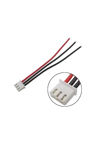 Jst-xh 2.54mm 3 Pin 26awg 20cm Tek Damarlı Dişi Bağlantı Kablosu