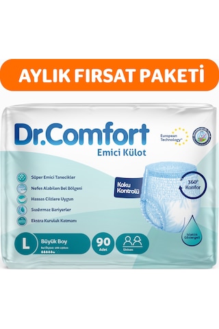 Dr. Comfort Emici Külot Yetişkin Hasta Bezi L 3 x 30'lu