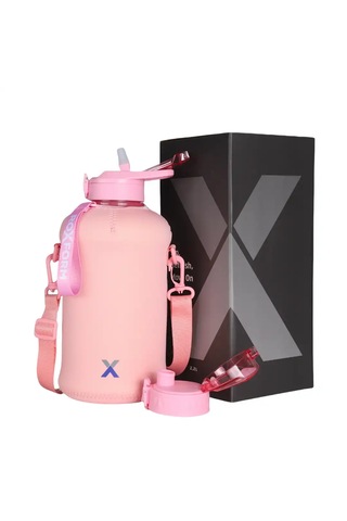 Roxform 2200 Ml Pembe Kılıf Premium Suluk Matara Bpa & Bps İçermez, Kılıflı Ve Sızdırmaz Pembe, Pembe Kılıf