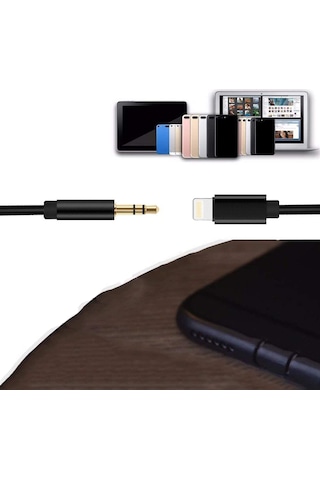 Microcase AL2959 Lightning to 3.5 mm Aux Çevirici Kablo Siyah