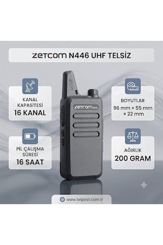 Zetcom El Telsizi Pmr N4446 Tekli