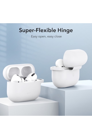 Apple AirPods Uyumlu Pro / Pro 2 Bounce Carrying Kılıf Beyaz