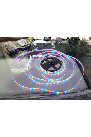 Rgb Şerit Led Seti Silikonlu Led Şerit Set Kumandalı Adaptörlü