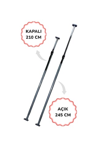 Yük Tutucu Ştanga Alüminyum 210 - 245 Cm