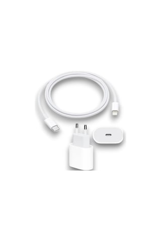 Usb C Güç Adaptörü + Lightning Şarj Kablosu Seti iPhone & İpad Uyumlu, Pd Hızlı Şarj, 1 Metre Kablo Iphone Xs Max