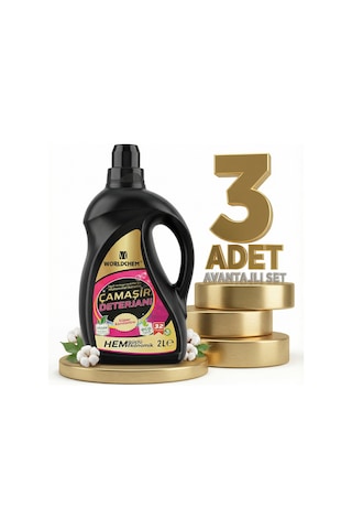Worldchem Çamaşır Detarjanı Sıvı Siyahlar 3x2 Lt 2 L