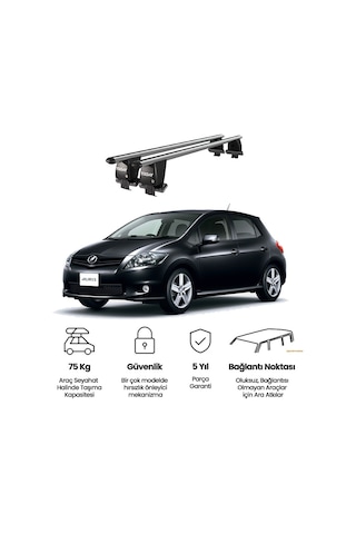 Royal Subaru Trezia 2011 Ve Sonrası Uyumlu Gri Kilitli Ara Atkı Port Bagaj Tavan Barı