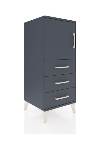 Hyperion Komodin 2 Raflı 3 Çekmeceli Tek Kapaklı 44x44x106 An... Antrasit