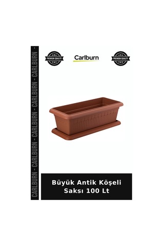 Premium Büyük Antik Köşeli Saksı 100 Lt Teras Bitki Ev