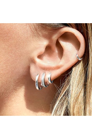 Kangvka 14k Altın Kaplama Zirkonyalı Kadın Küpe Seti - Çeşitli Stiller Daire Ve Tıkırtı Desenleri 4 Çift Paket Gold