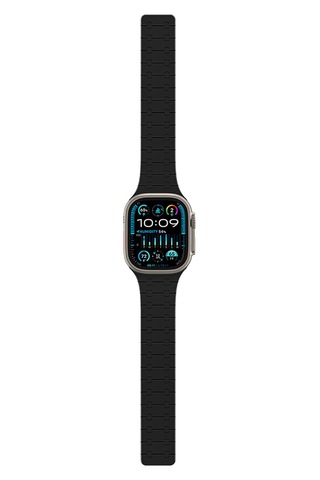 Watch Ultra 49mm Amazingthing Smoothie Sport Magnetik Tak Çıkar Silikon Strap Kayış Siyah-mor